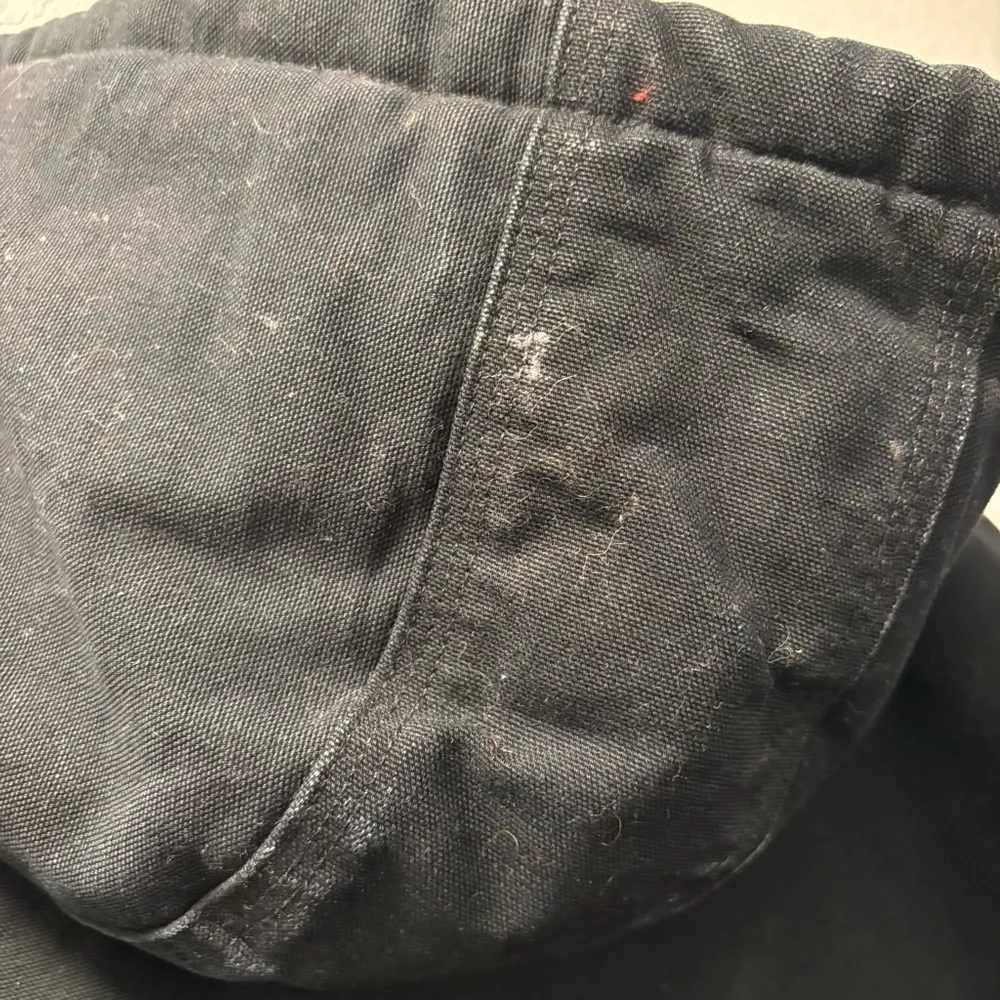 Vintage Carhartt Canvas Bomber Work Jacket Size XL Black Workwear 125 Year Ann - Picture 11 of 12